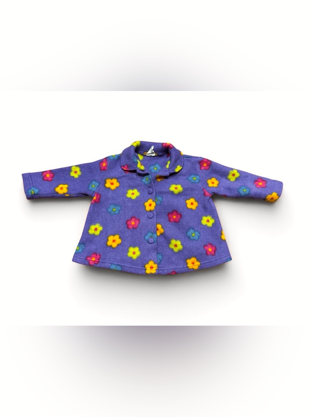Vintage 90s Girls’ Purple Multicolor Floral Jacket Size 3T